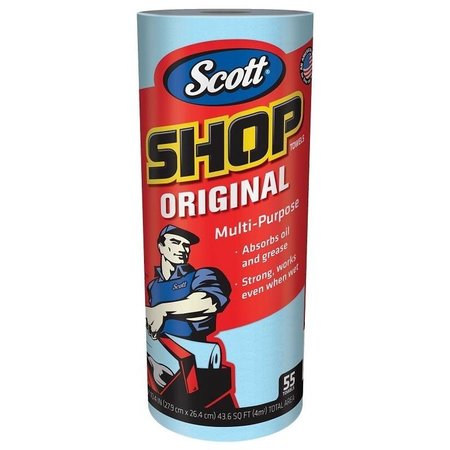 SCOTTS Scott Shop Towel, Crepe Paper, Blue 75130